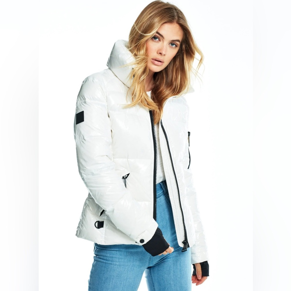 SAM. NYC White Freestyle Down Puffer Jacket (Size Small)